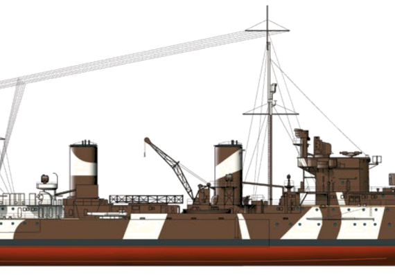 Корабль HMS Penelope [Light Cruiser] (1940) - чертежи, габариты, рисунки